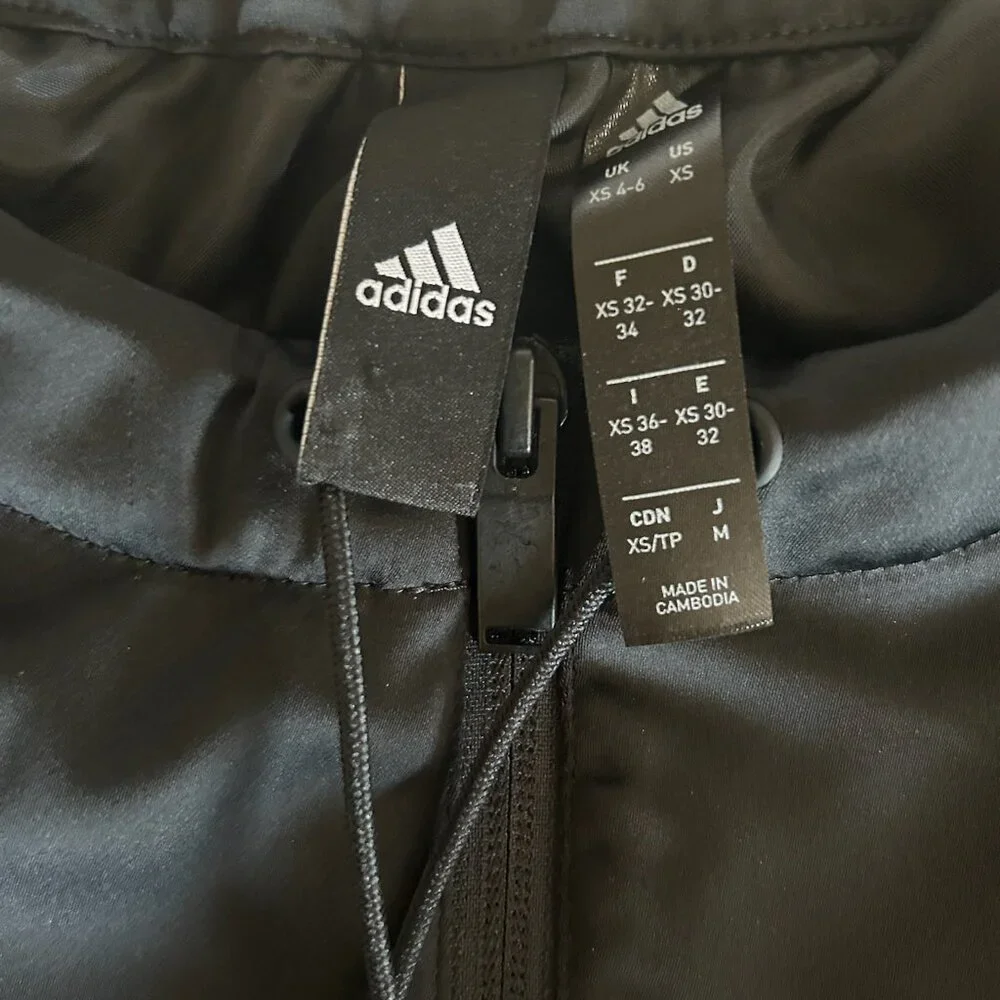 Adidas GLAM ON BOMBER JACKET, BLACK, SIZE XS - Picture 6 of 9